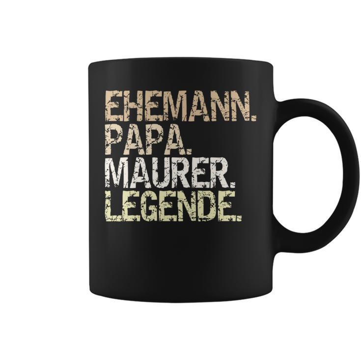 Ehemann Papa Maurer Legende Lustiger Maurermeister Spruch Tassen