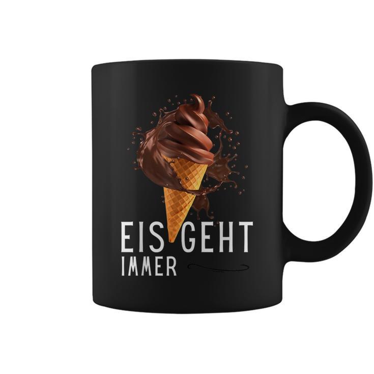 Eis Geht Immer Eisparele Eiscafe Schokoladeneis Orange Tassen