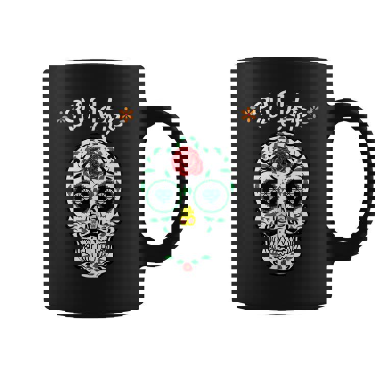El Jefe Coloré Sucre Calavera Skull Dia De Los Muertos Tasse