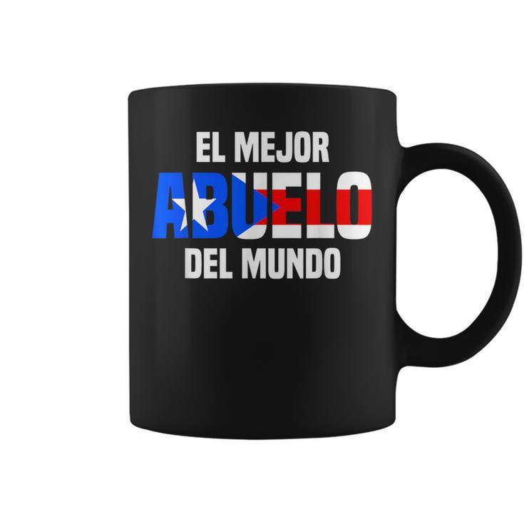 El Mejor Abuelo Del Mundo Abuelo Puerto Rico Flag Coffee Mug