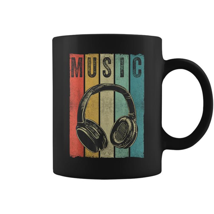 Electronic Music Lover Dj Vintage Retro Headphones Coffee Mug