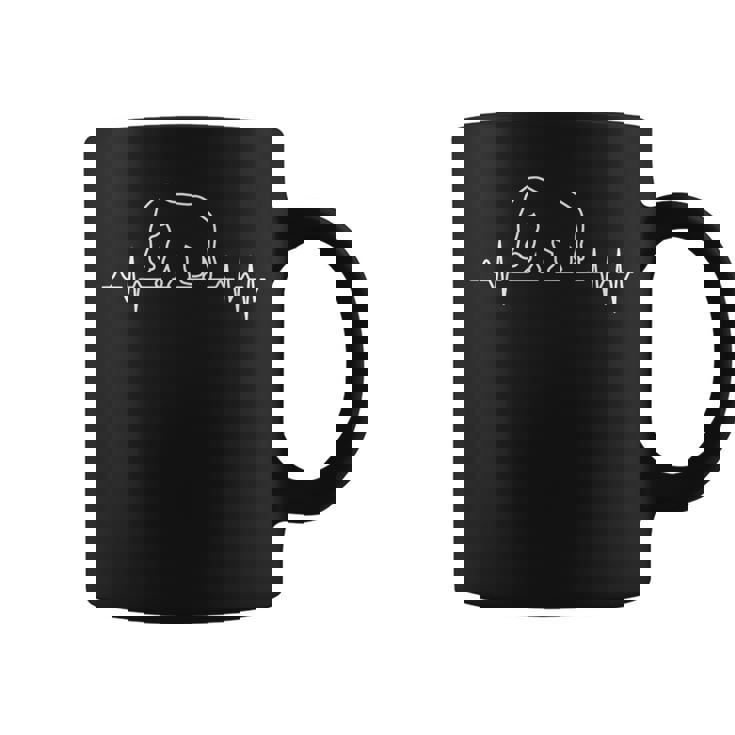 Elefante Latido Del Corazón Ekg Taza de café
