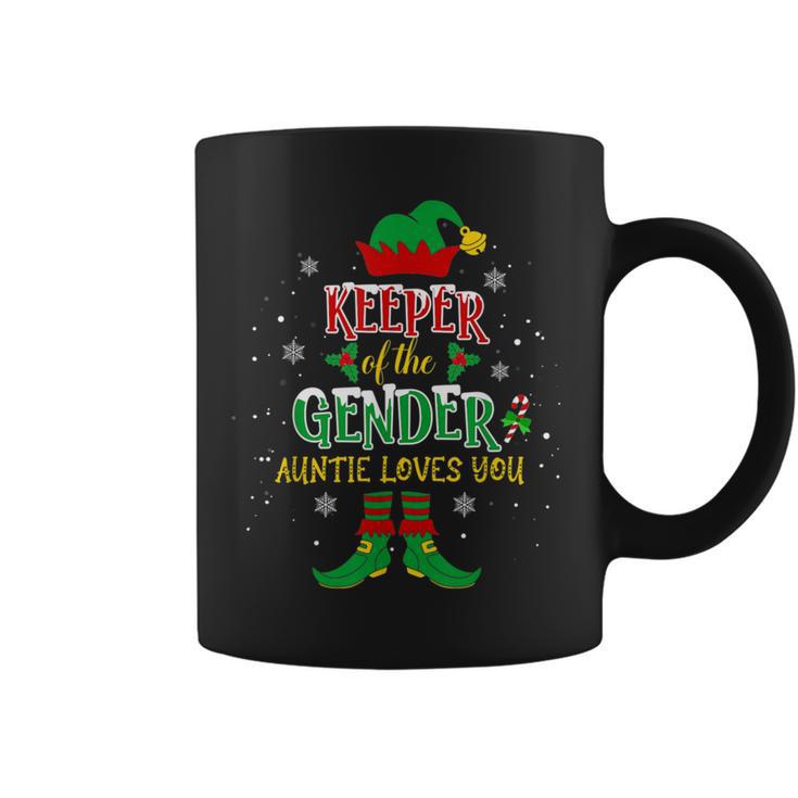 Elf Christmas Pajamas Keeper Of The Gender Auntie Coffee Mug