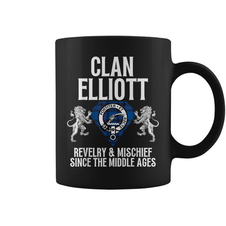 Elliott Clan Scottish Name Coat Of Arms Tartan Family Party Coffee Mug