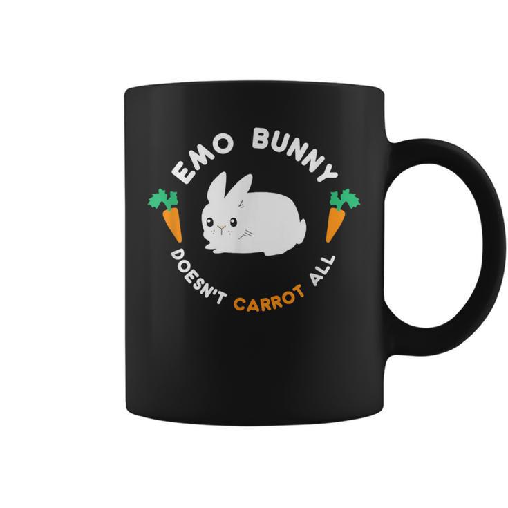 Emo Bunny Doesn't Carrot All  Cute Easter Coffee Mug