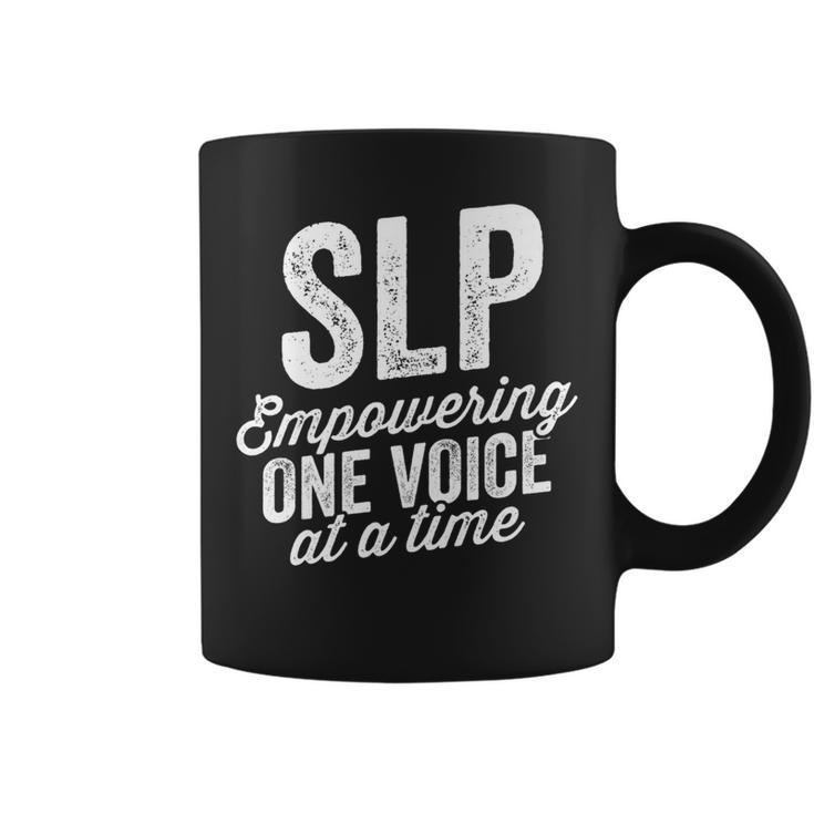 Empower One Voice At A Time For Slp Speech Therapy Coffee Mug