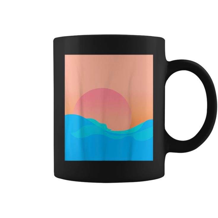 Encinitas San Diego California Ocean Sunset Waves Coffee Mug