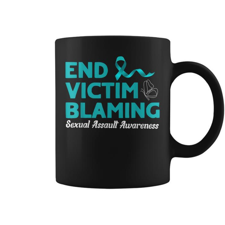 End Victim Blaming Sexual Assault Awareness Month Coffee Mug