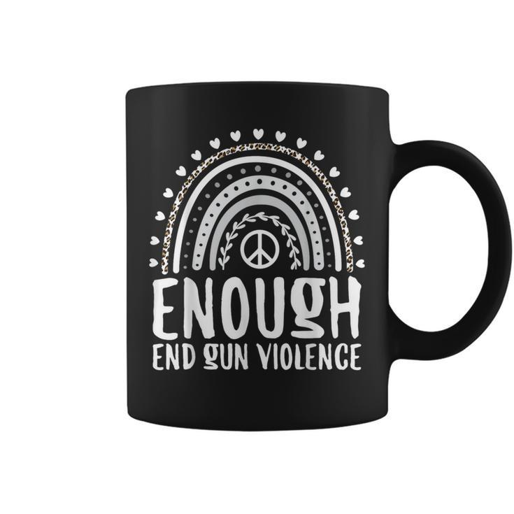 Enough End Gun Violence Awareness Day Rainbow Wear Orange Coffee Mug
