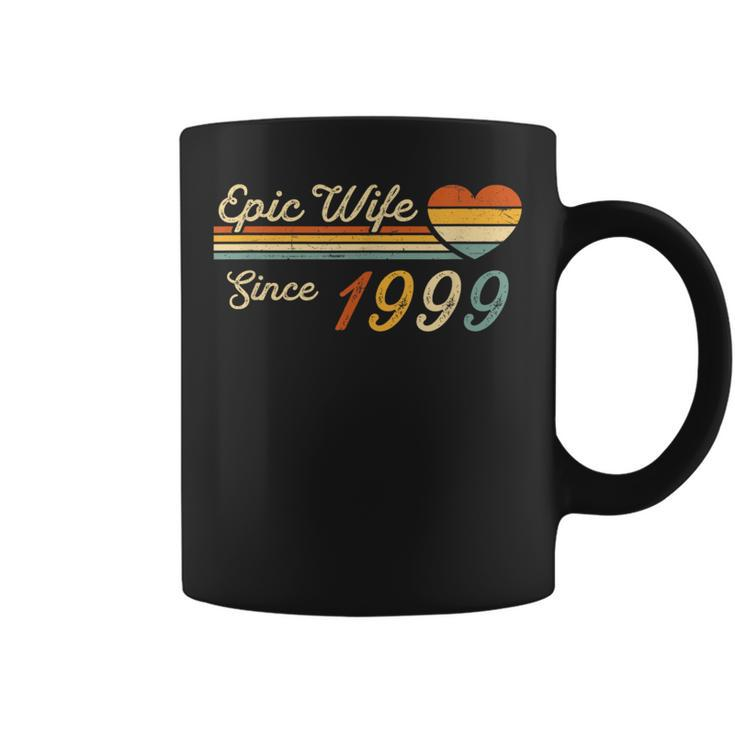 Epic Wife Since 1999 Vintage Wedding Anniversary Coffee Mug