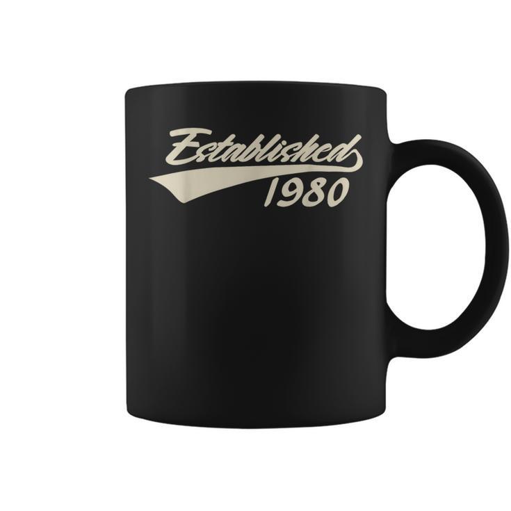 Established 1980 44 Years Old Bday 44Th Birthday Women Coffee Mug