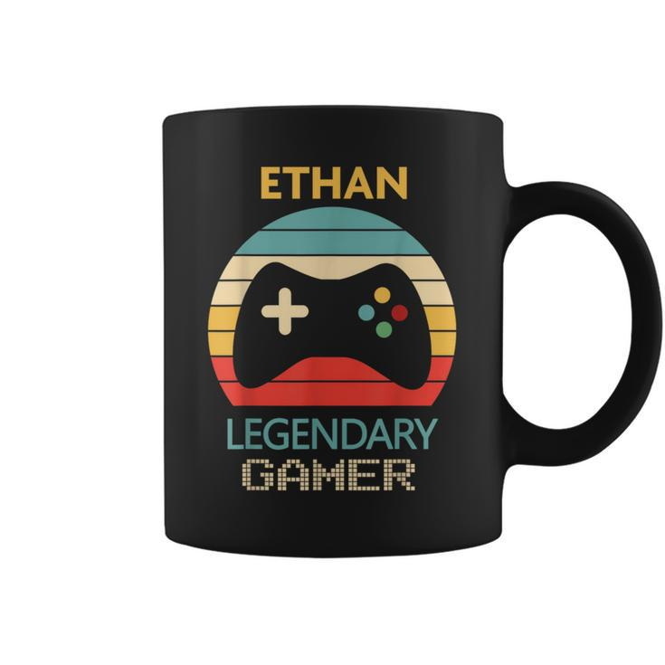 Ethan Name Personalised Legendary Gamer Coffee Mug