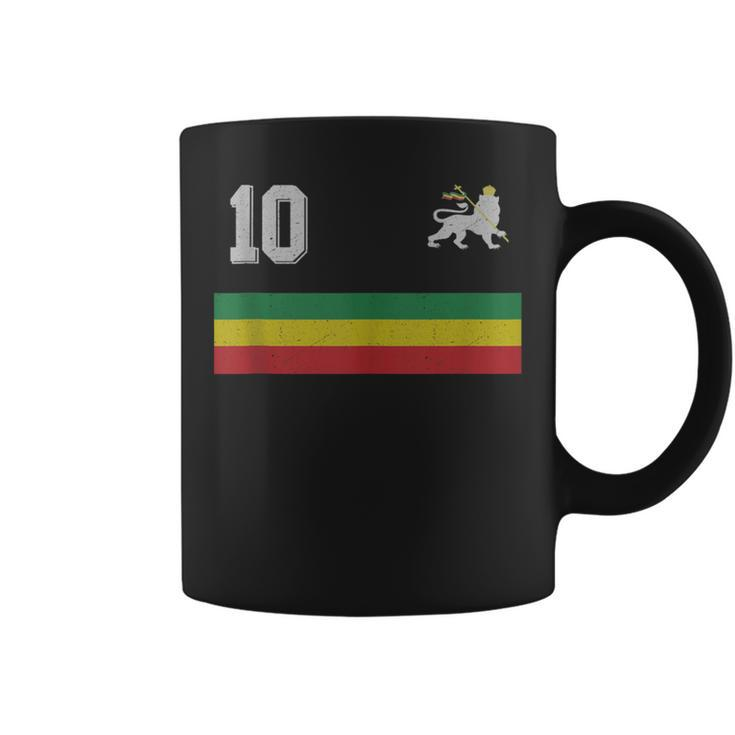 Ethiopia Rastafari Football Soccer Style Coffee Mug