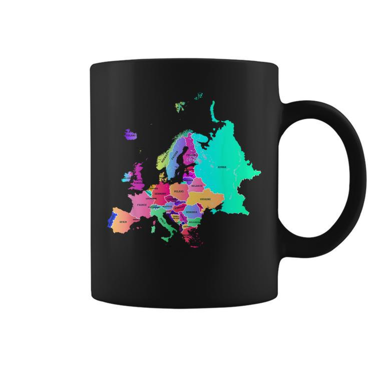 Europe Political Map With Boundaries And Countries Names Coffee Mug