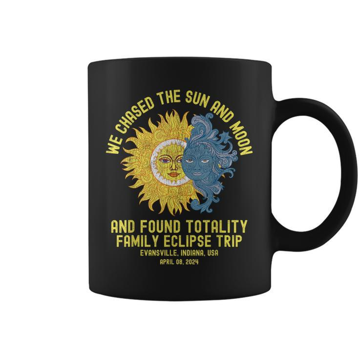 Evansville Indiana Total Solar Eclipse 2024 Family Trip Coffee Mug