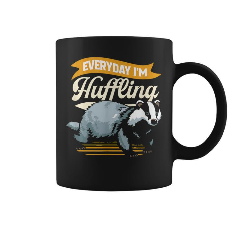 Everyday I'm Huffling Huffle Badger Coffee Mug
