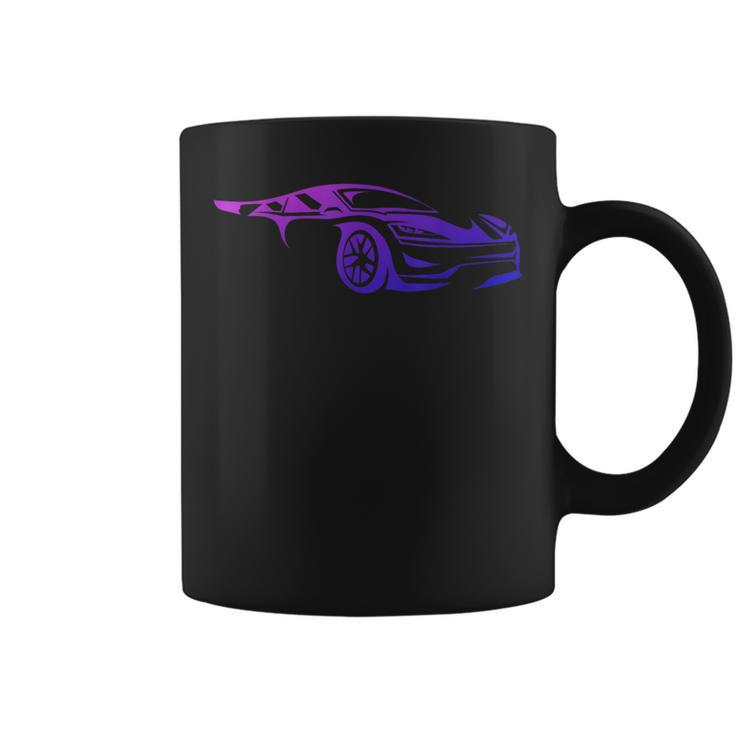 Exotic Supercar Silhouette Turbo Sports Car Coffee Mug