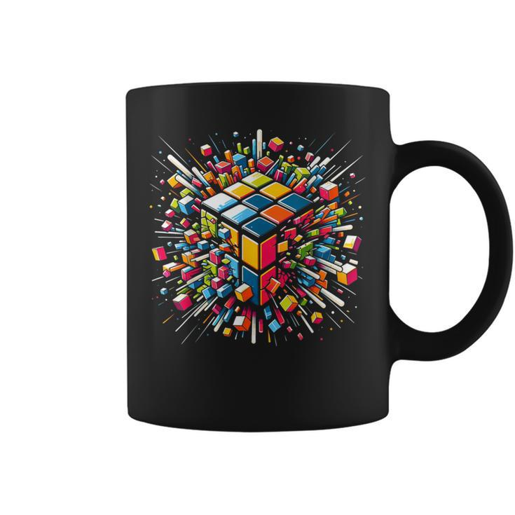 Exploding Cube Speed Cubing Puzzle Master Coffee Mug