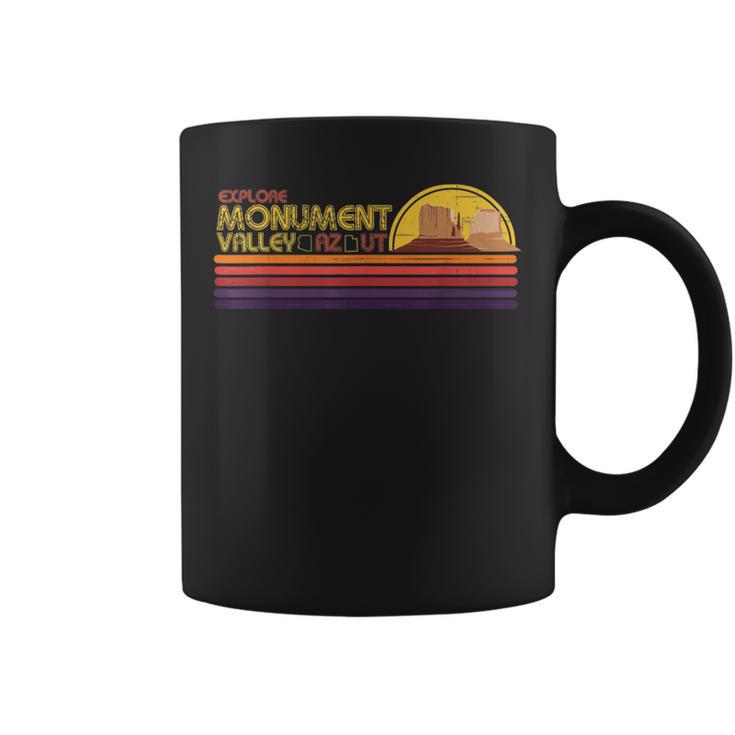 Explore Monument Valley Az Ut Vintage Stripes Tourist Coffee Mug