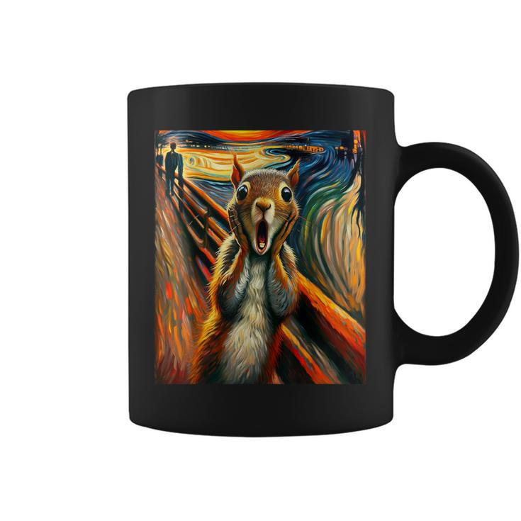 Expressionist Scream Squirrel Lovers Artistic Squirrel Coffee Mug
