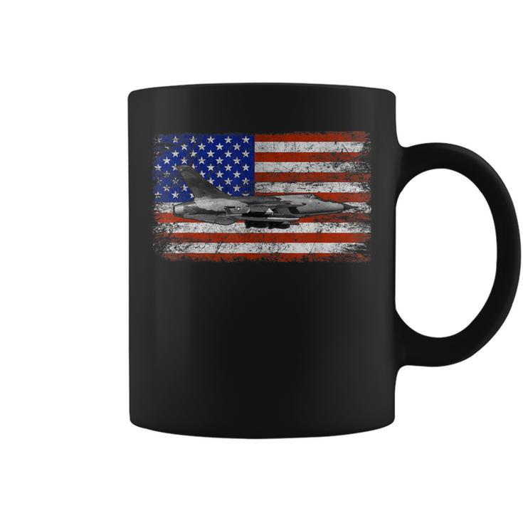 F-105 Thunderchief Airplane Vintage Flag Coffee Mug