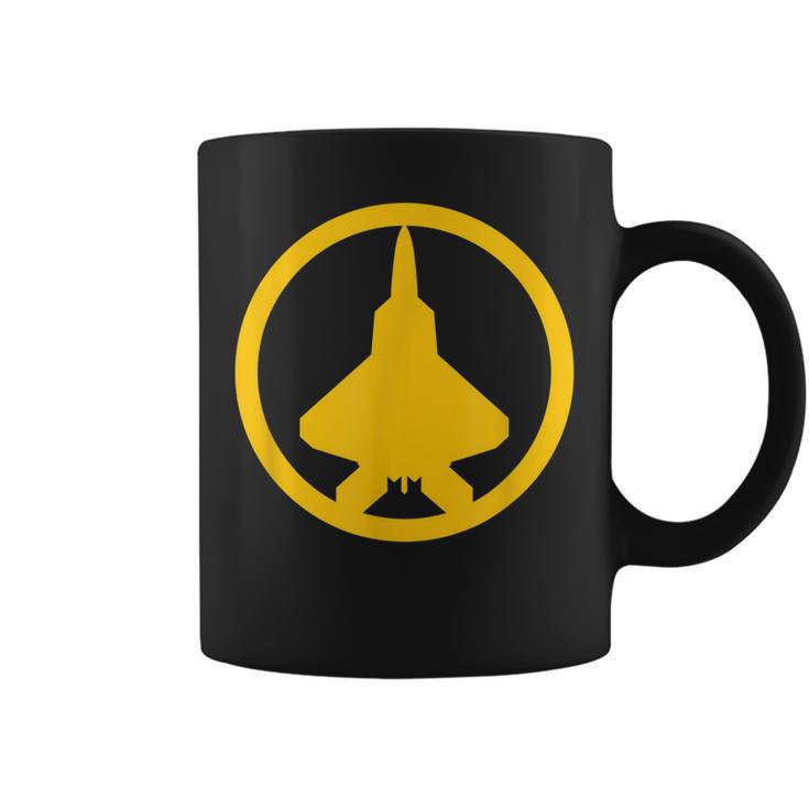 F-22 Raptor Yellow Air Force Military Fighter Jet Coffee Mug