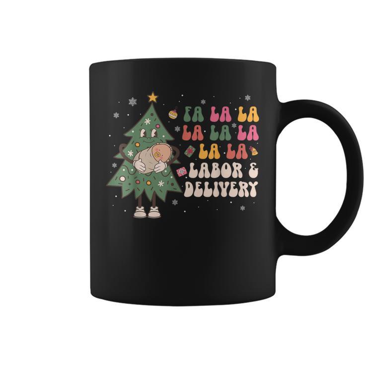 Fa La La La Labor And Delivery Nurse Christmas L&D Nursing Coffee Mug