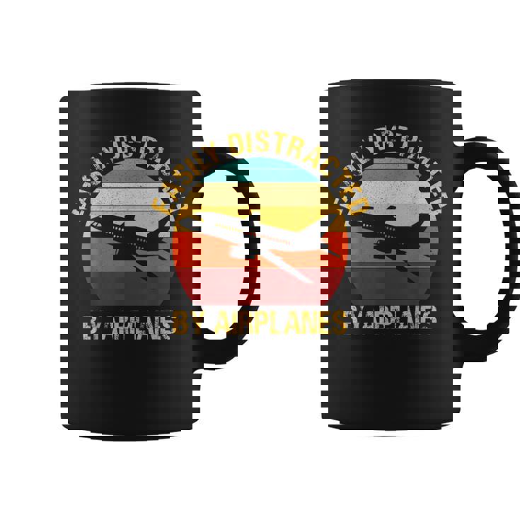 Fácilmente Distraído Por Aviones Piloto Regalos Divertidos Aviación Taza de café