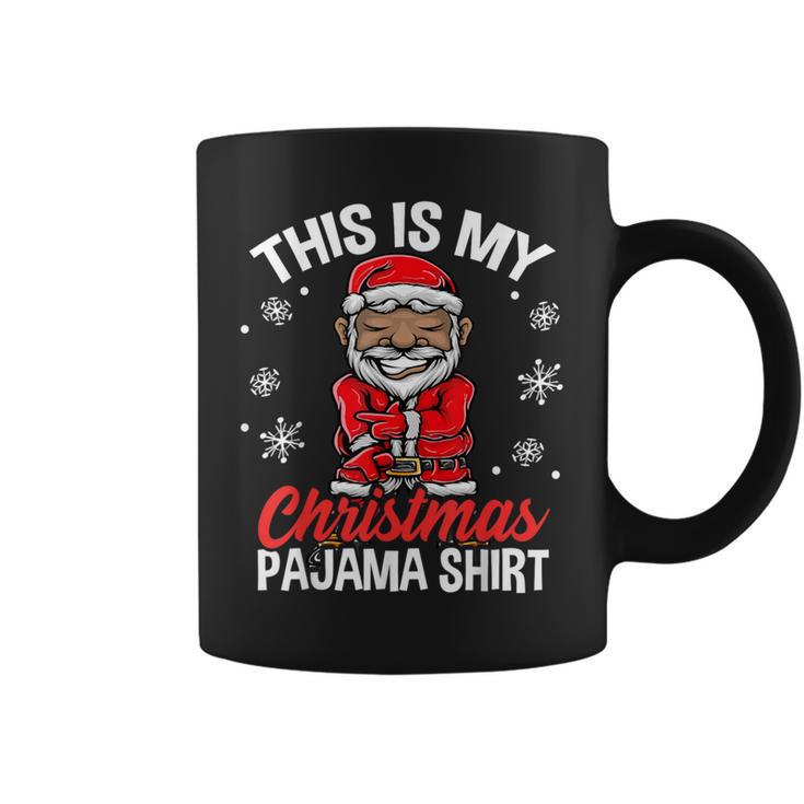 Family Christmas Pajama African American Santa Sheesh Dance Coffee Mug