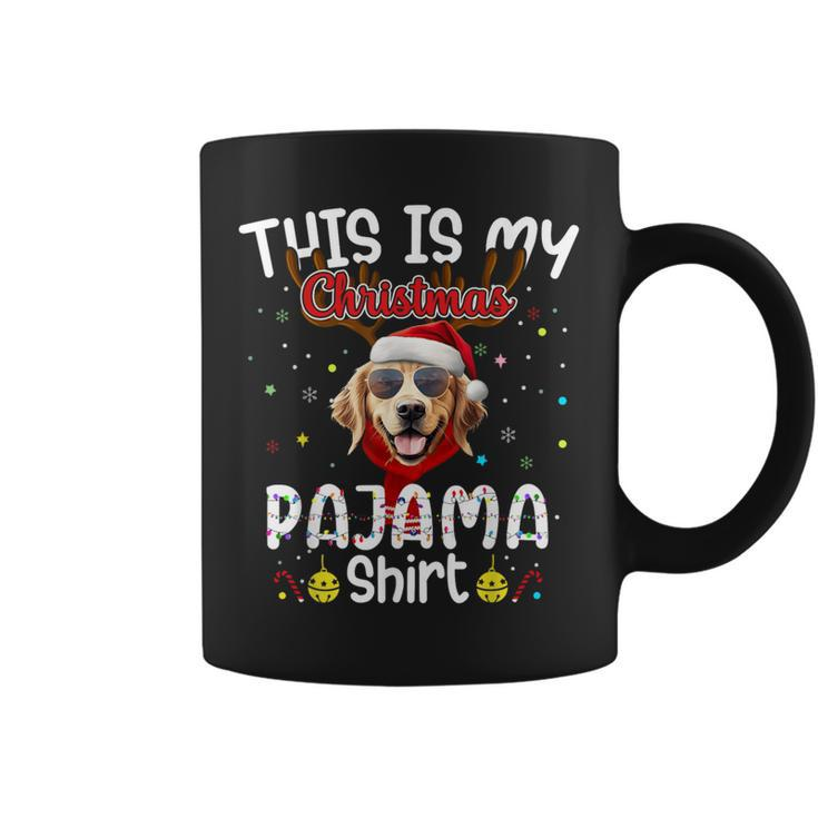 Family Matching Xmas Pajama Golden Retriever Christmas Coffee Mug