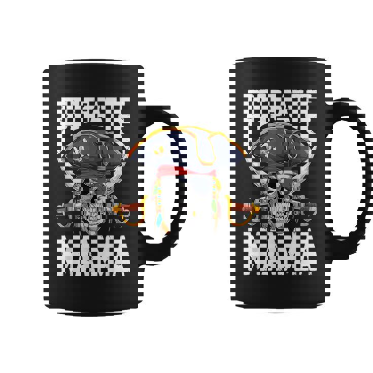 Family Skull Pirate Mama Jolly Roger Crossbones Flag Coffee Mug