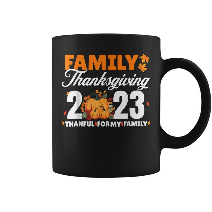 Family Thanksgiving 2023 Fall Turkey Family Group Matching Coffee Mug
