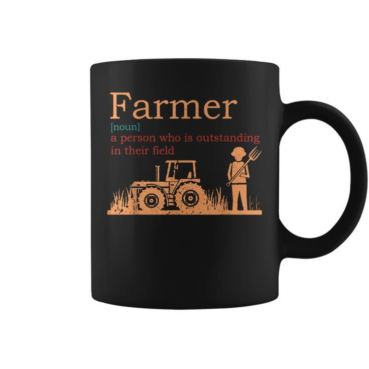 Farmer Definition Farming Farm Tractor Animals Coffee Mug