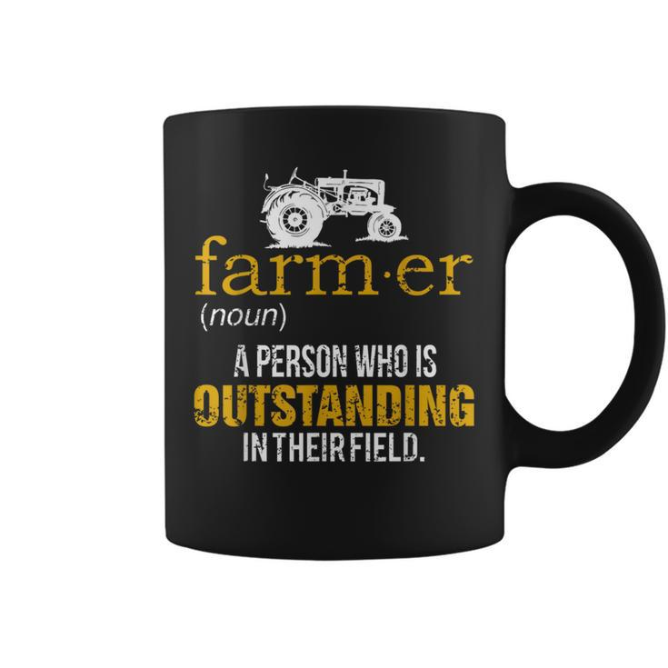 Farmer A Person Who Is Outstanding In Their Field Farm Coffee Mug