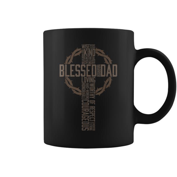 Father's Day For Dad Husband Blessed Dad Christian Coffee Mug