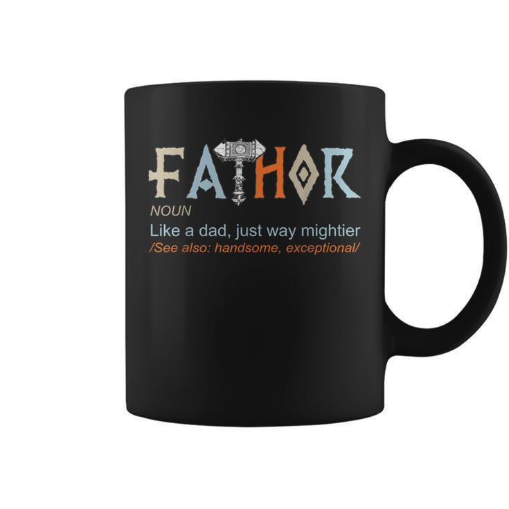 Fathor Like A Dad Just Way Mightier Father's Day Viking Coffee Mug
