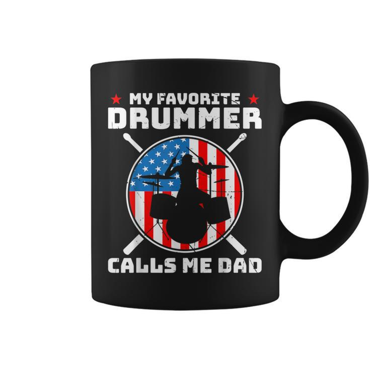 My Favorite Drummer Calls Me Dad Drummer Coffee Mug