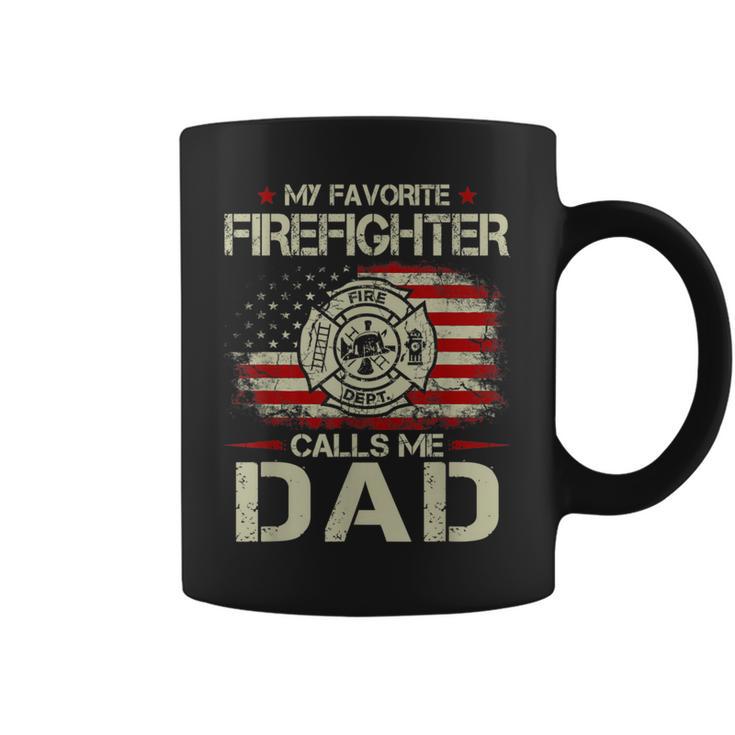 My Favorite Firefighter Calls Me Dad For Fathers Day Coffee Mug