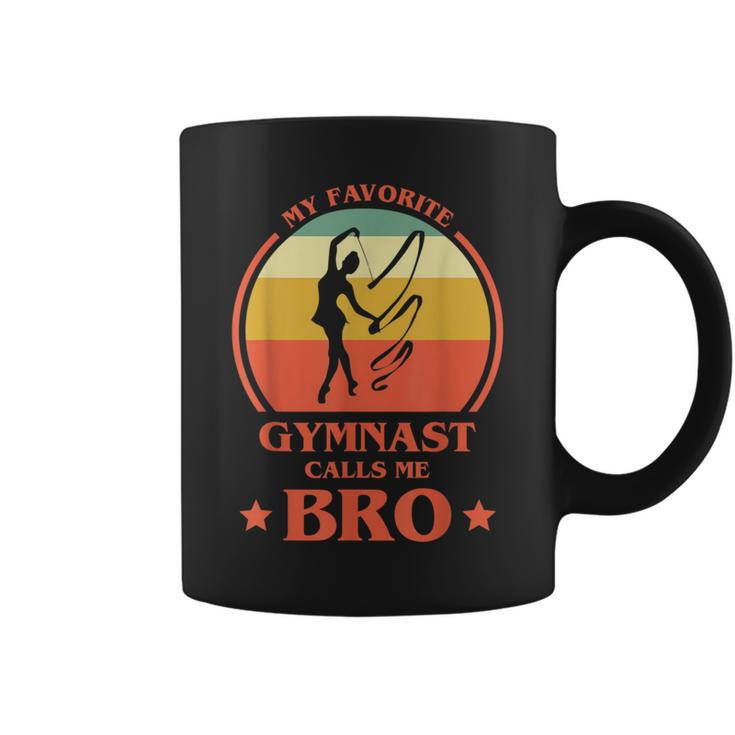 My Favorite Gymnast Calls Me Bro Gymnastics Brother Coffee Mug