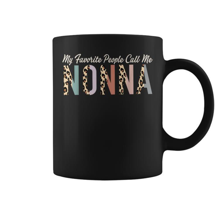 My Favorite People Call Me Nonna Leopard Mother's Day Coffee Mug