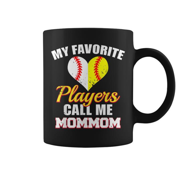 My Favorite Players Call Me Mommom Baseball Softball Mom Mom Coffee Mug