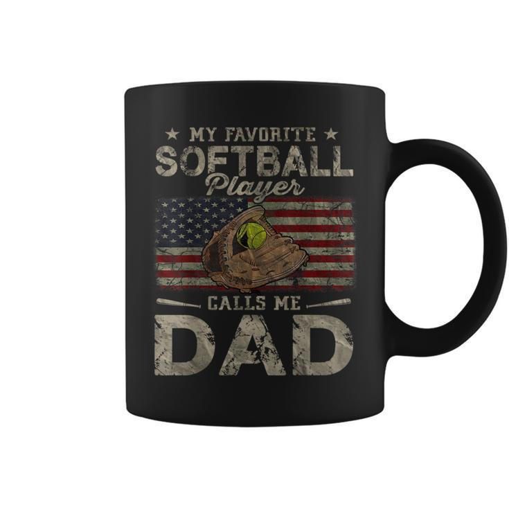 My Favorite Softball Player Calls Me Dad Father's Day Daddy Coffee Mug