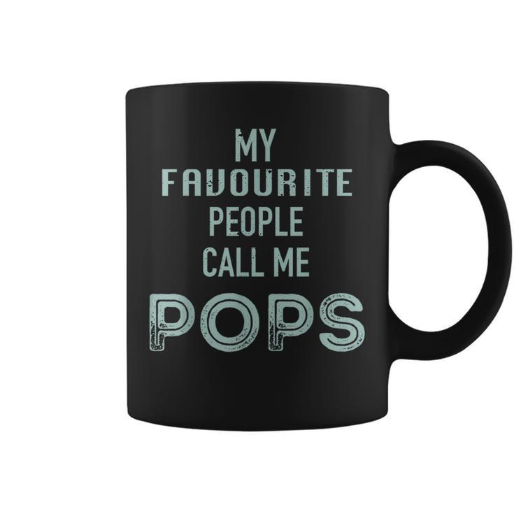 My Favourite People Call Me Pops Fathers Day Coffee Mug