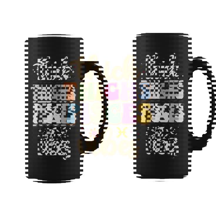February March Birthday Astrology Groovy Pisces Zodiac Sign Coffee Mug