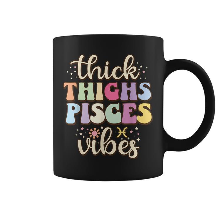 February March Birthday Astrology Groovy Pisces Zodiac Sign Coffee Mug