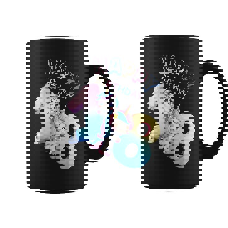 Feliz Cumpleaños De 18 Años Linda Fiesta De Unicornio Para Los Amantes Taza de café