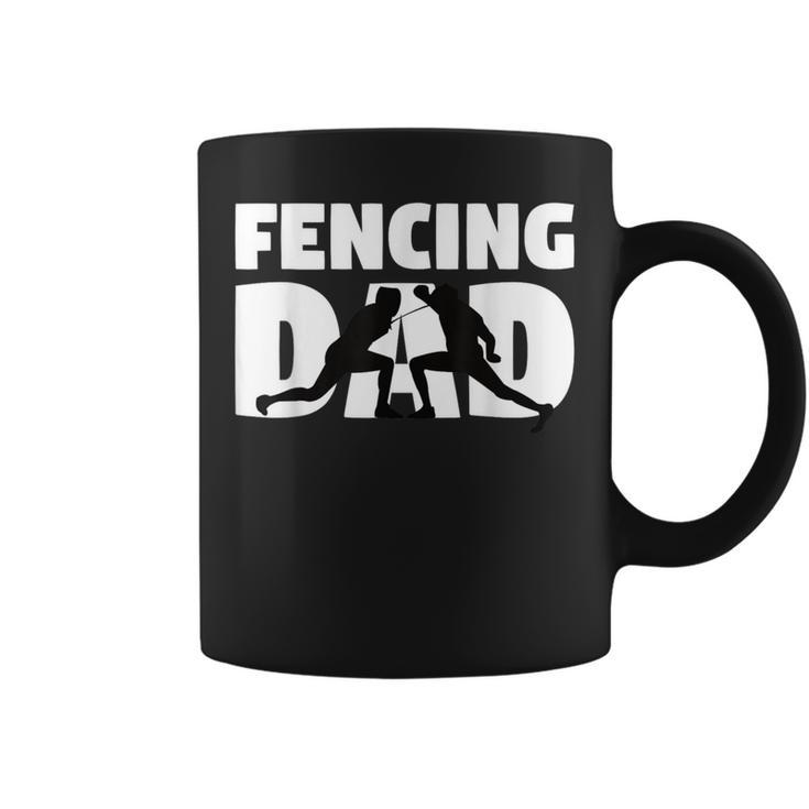 Fencing Dad Father Fencing Silhouette Coffee Mug