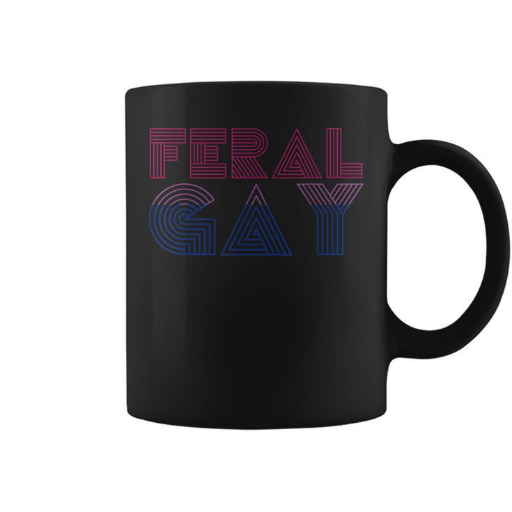 Feral Gay Lgbt Gay Bi Pan Trans Pride Meme Bisexual Flag Coffee Mug