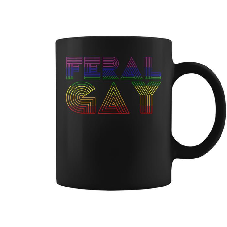 Feral Gay Lgbt Gay Bi Pan Trans Pride Meme Rainbow Flag Coffee Mug