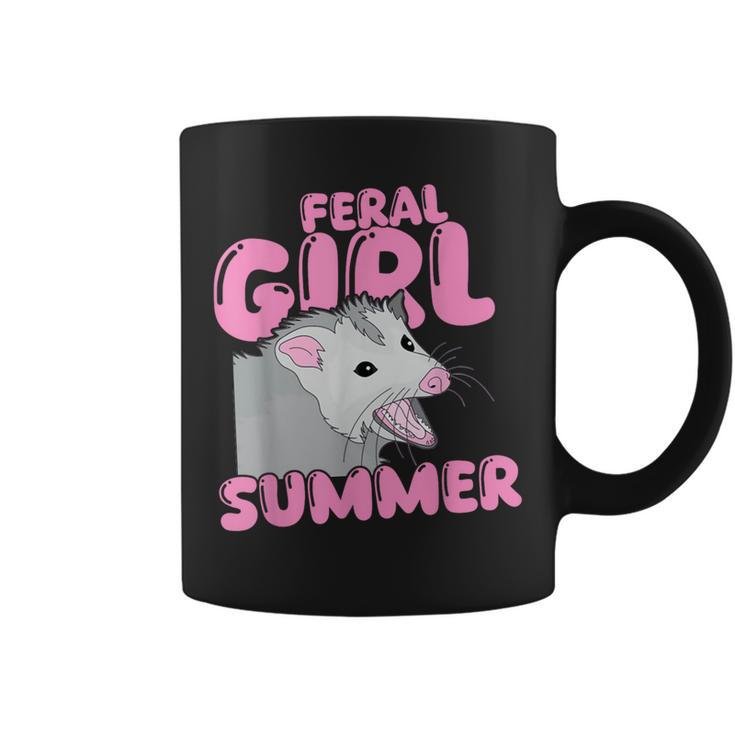 Feral Girl Summer Meme Possum Coffee Mug